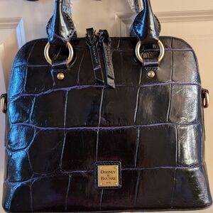 New Dooney & Bourke Croco Embossed Cameron Satchel